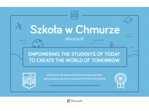 Tytuł Szkoły w Chmurze Microsoftu