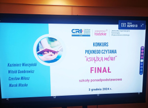 Finał konkursu pięknego czytania „Książka mówi”