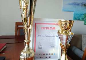 Dwa puchary oraz dyplom