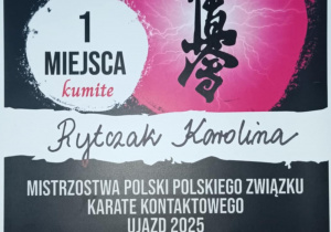 Dyplom - mistrzostwa Polski Polskiego Związku Karate Kontaktowego